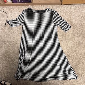 Black and White Striped Dress